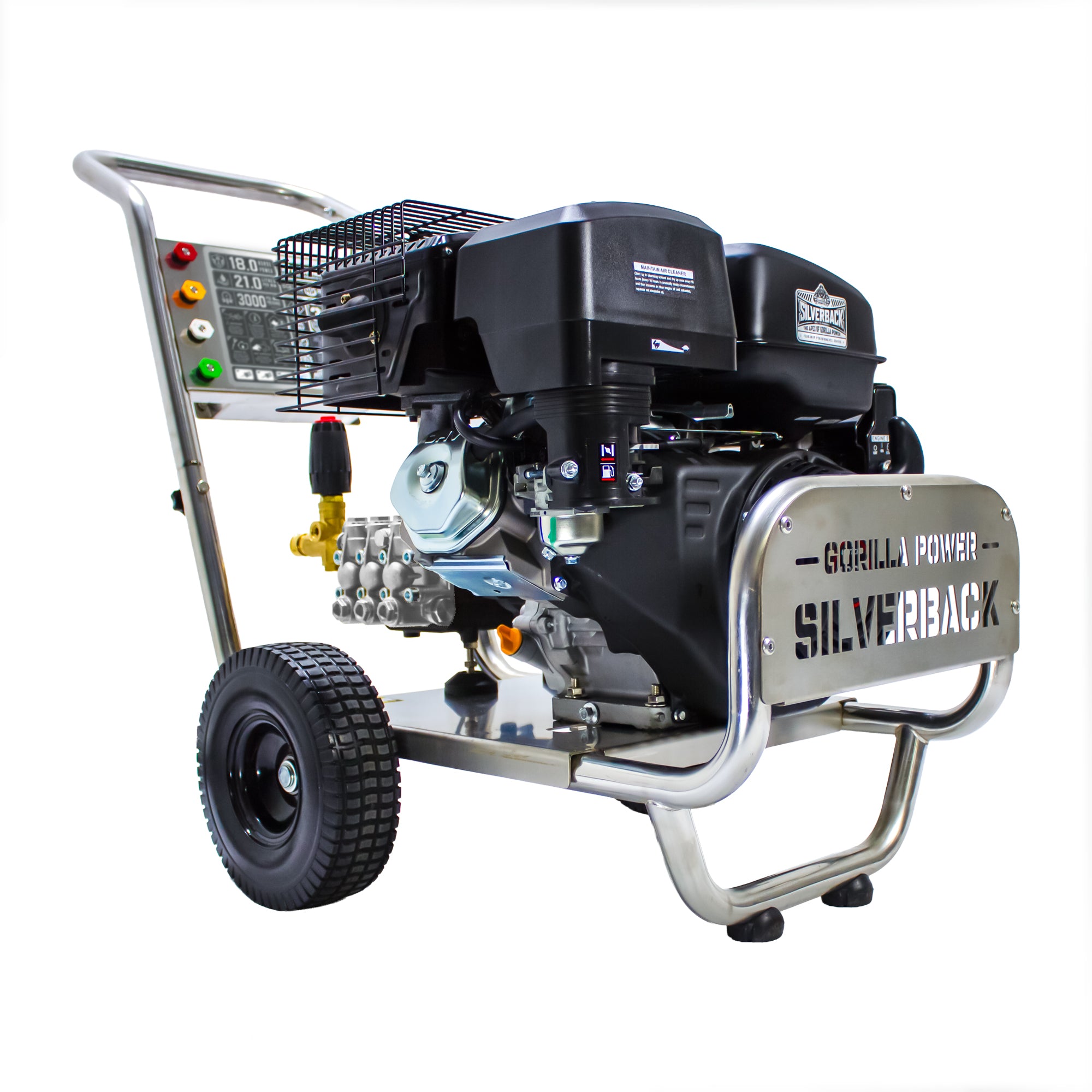 SILVERBACK 21 LPM 200 Bar Petrol Pressure Washer | AR Pump | Electric Start