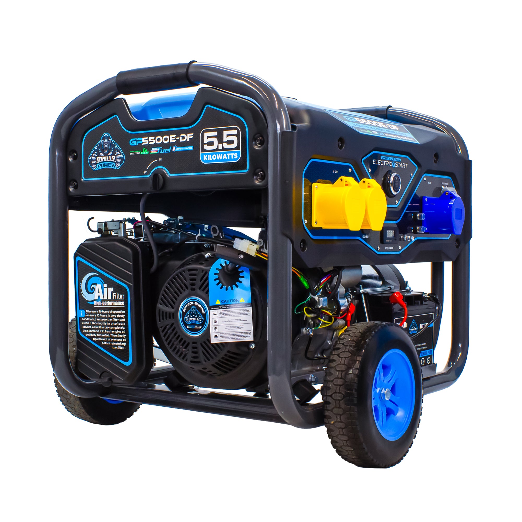 Gorilla Power 5500W Dual-Fuel Generator with Electric Start - GP5500E-DF  – Reliable & Fuel Efficient