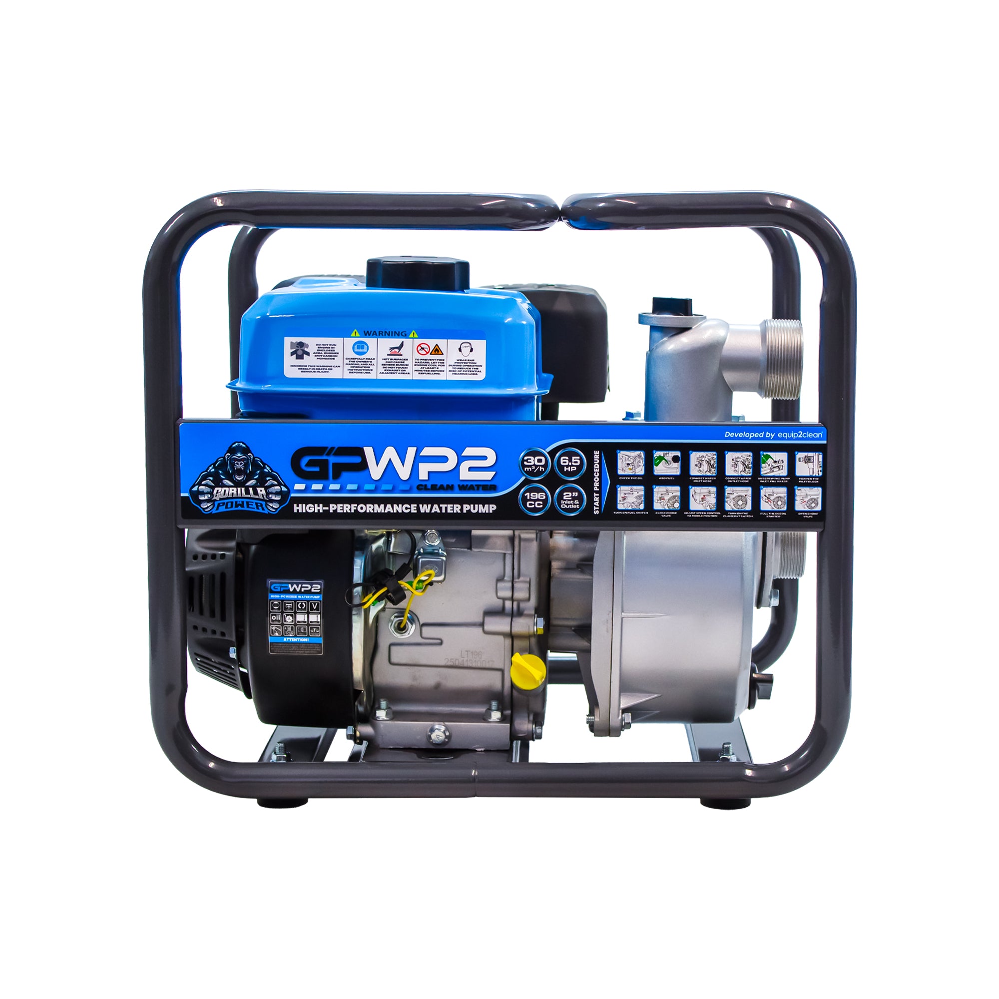 Gorilla Power GPWP2 2" Water Pump – Clean & Dirty up to 4mm
