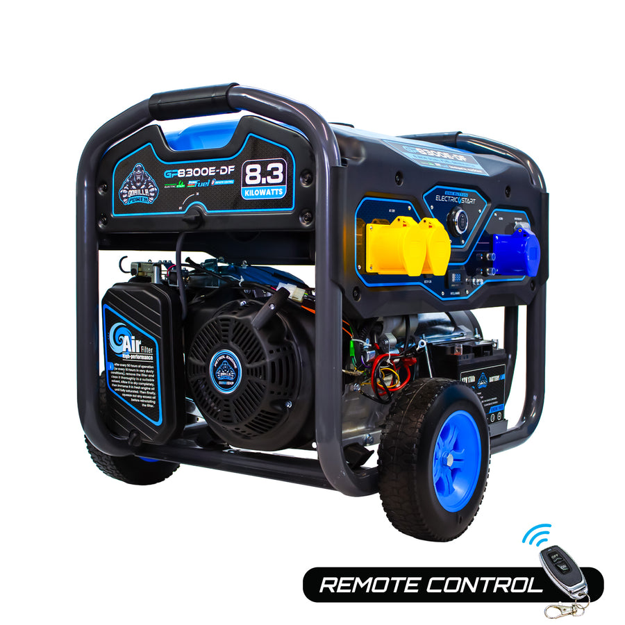 Gorilla Power 8300W Dual-Fuel Generator with Electric Start - GP8300E-DF - High-Capacity & Reliable Power