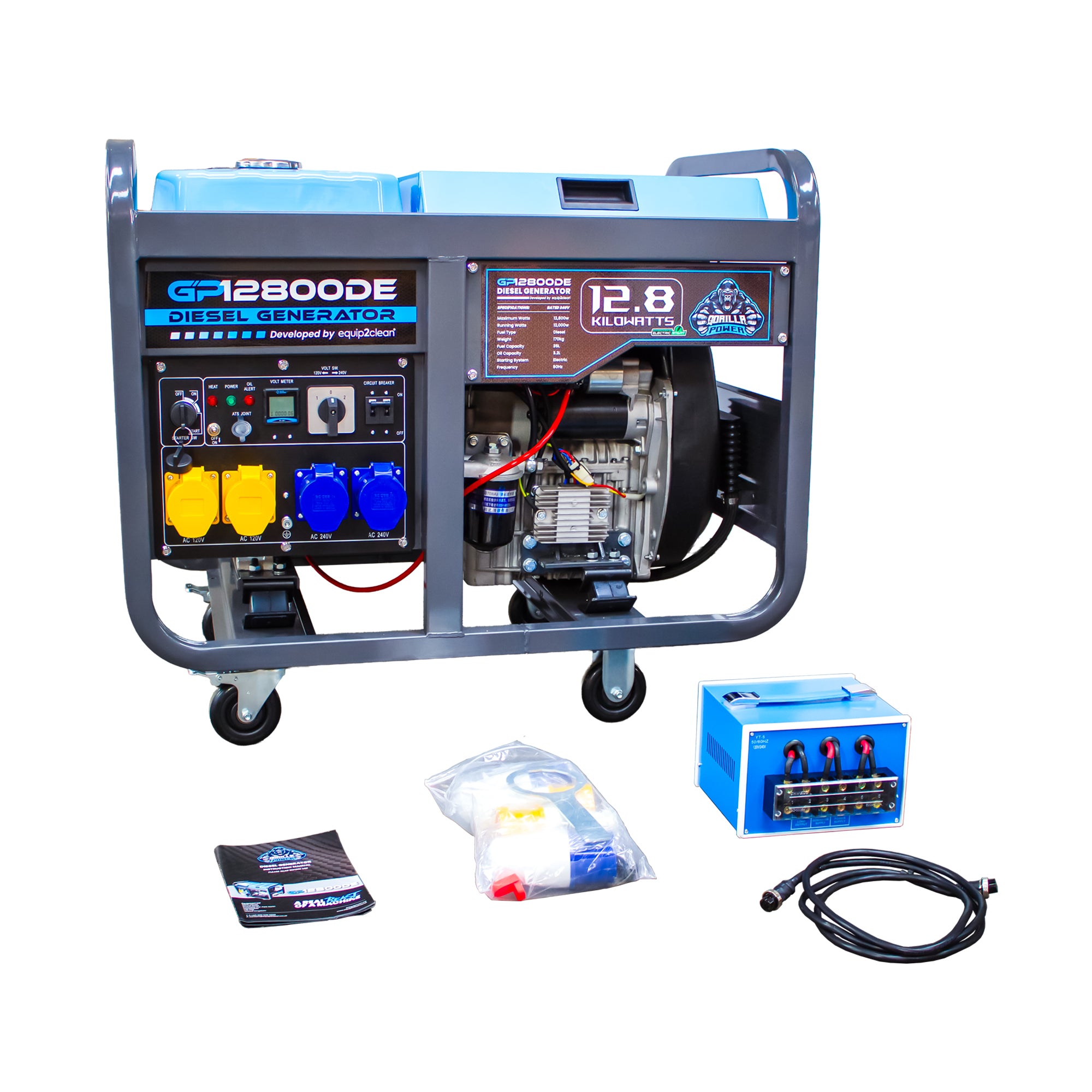 Gorilla Power 12800W Diesel Generator with Key Start - GP12800DE – High-Performance & Heavy-Duty Power