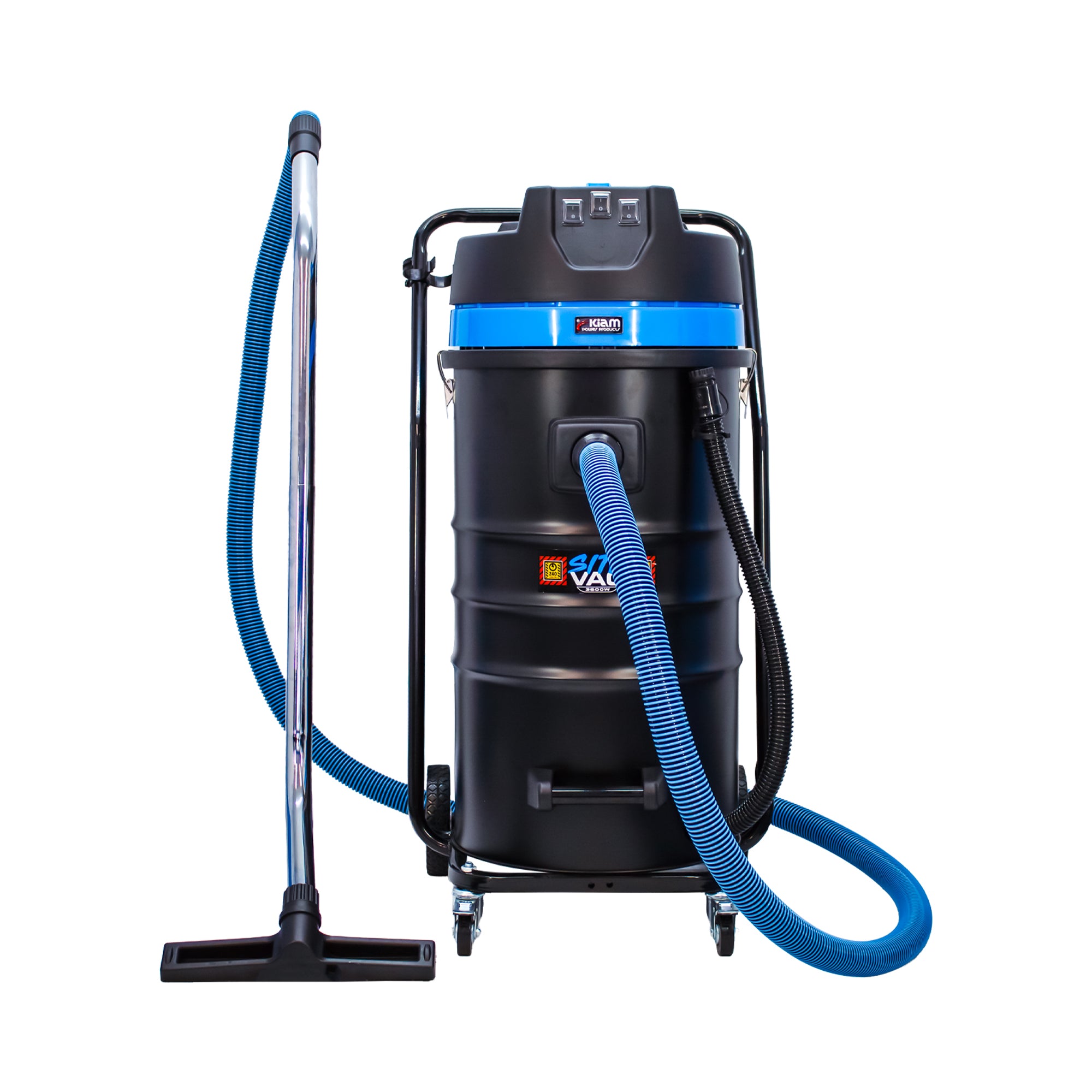 SiteVac® KV100-3F – Triple Motor Warehouse Vacuum (3600W) with Front-Mounted Squeegee