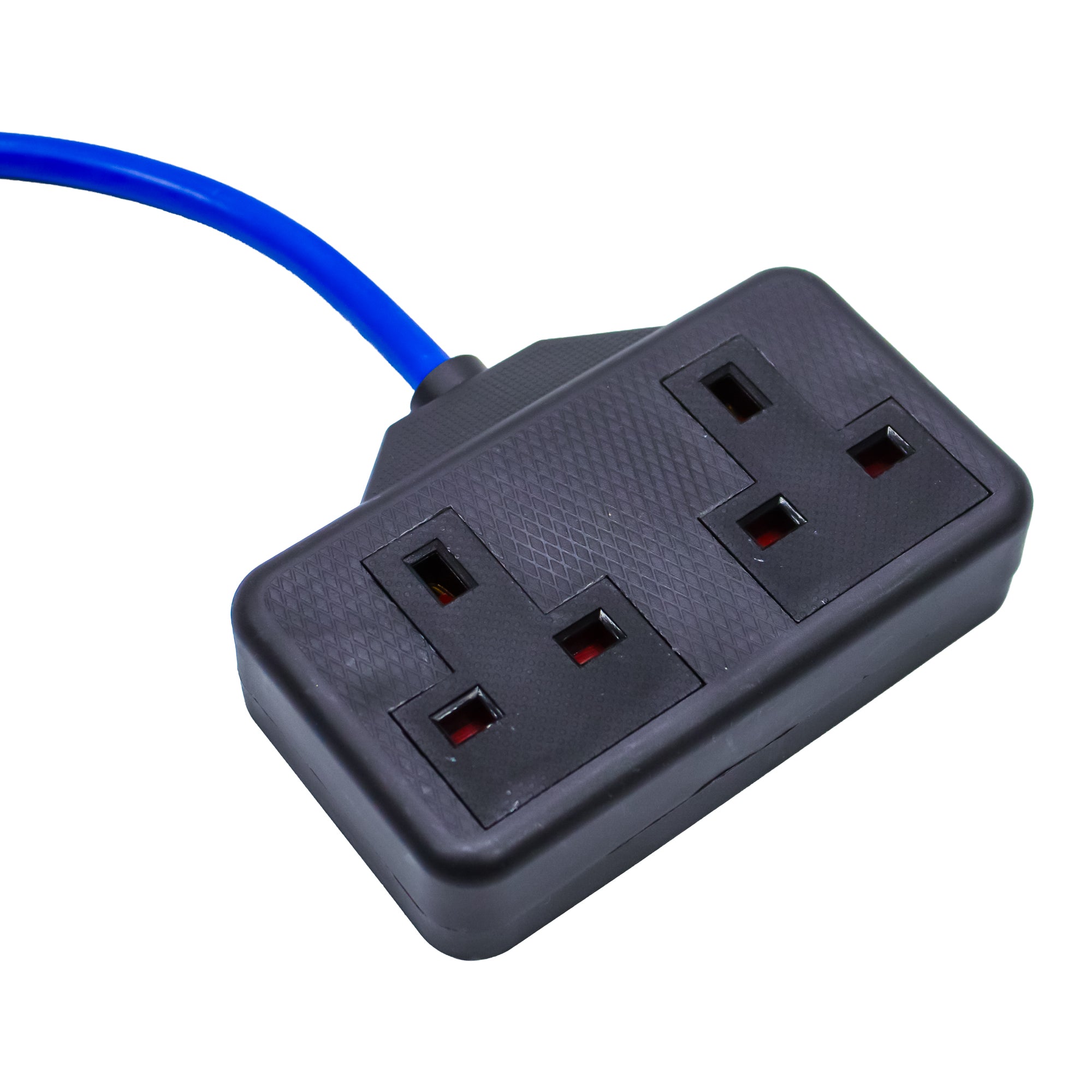 16A to Twin 13A Fly Lead - 35cm Heavy-Duty - 1.5mm² Cable - detail view