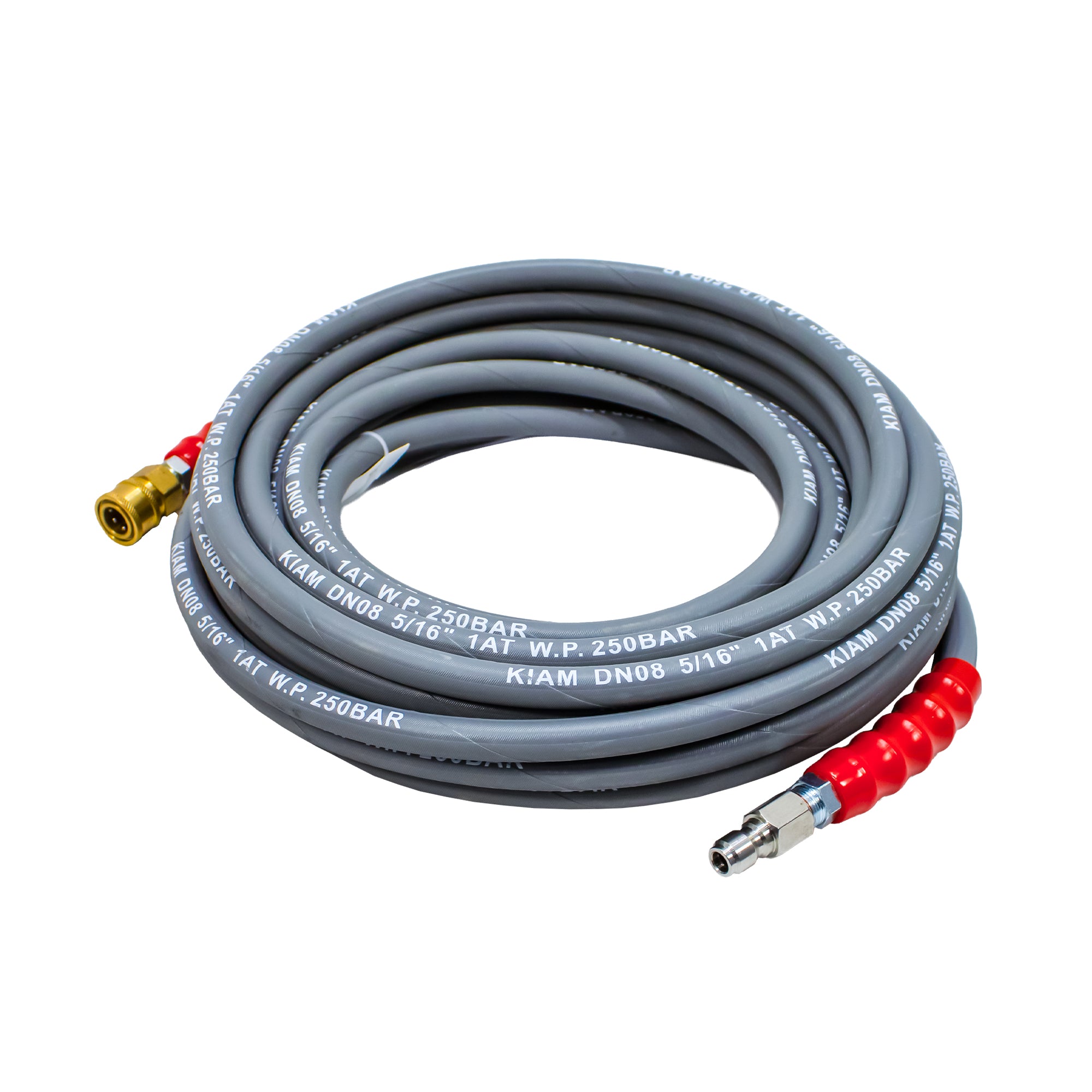 Non-Marking GREY 5/16 High pressure Hose - 3/8" Female Quick Release - 3/8" Male Quick Release Heavy Duty