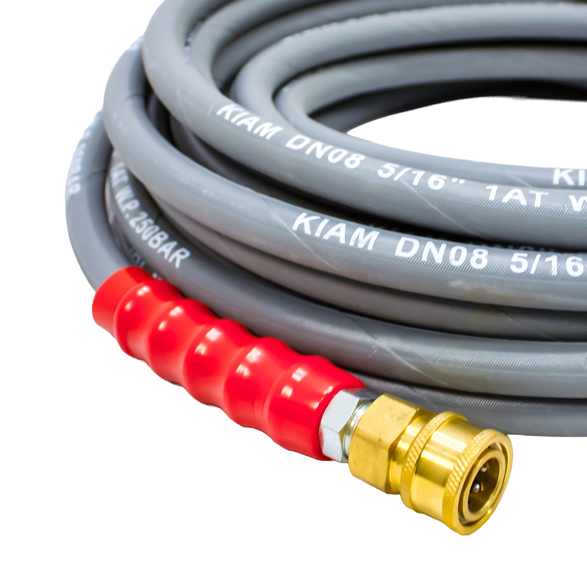 Non-Marking GREY 5/16 High pressure Hose - 3/8" Female Quick Release - 3/8" Male Quick Release Heavy Duty