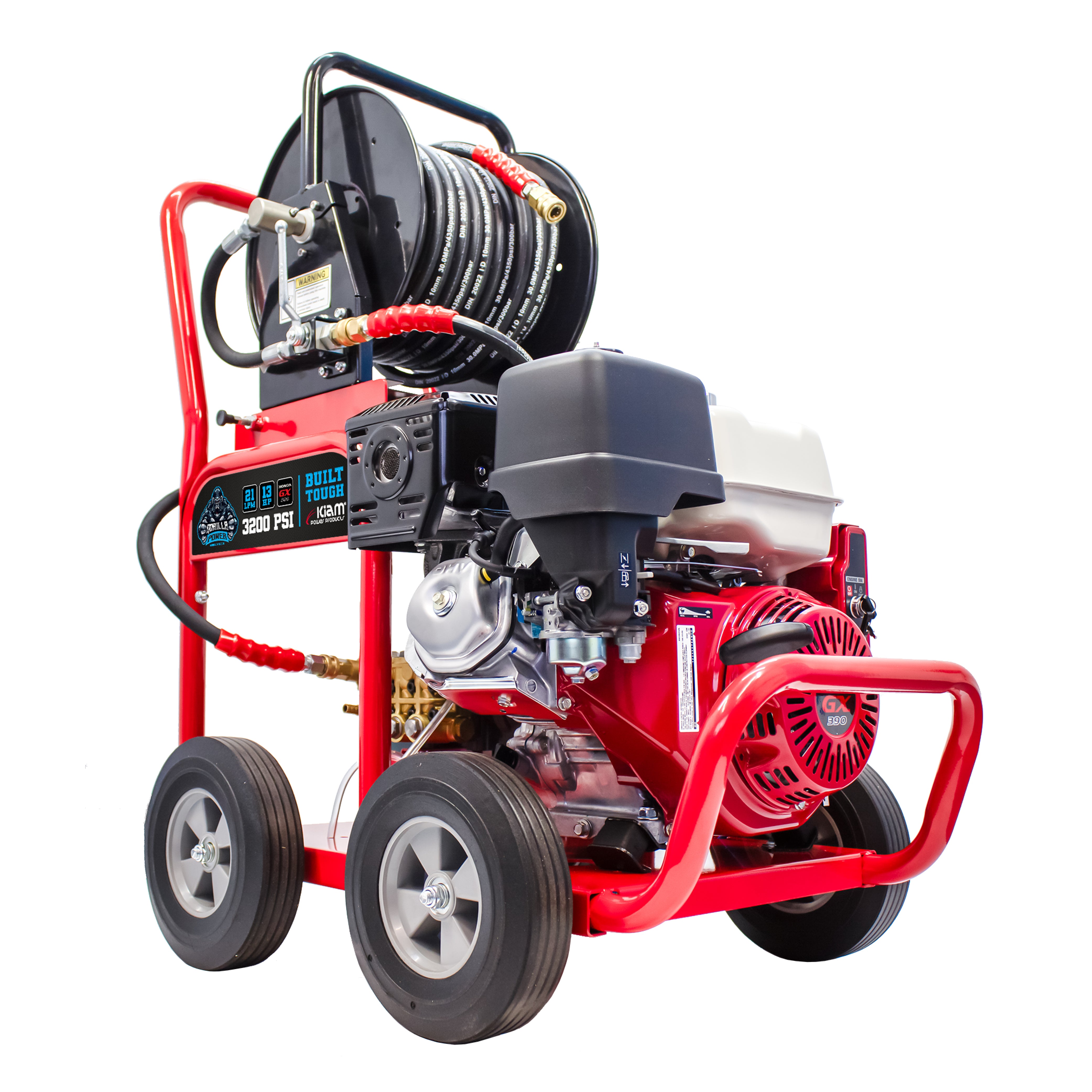 Kiam GORILLA POWER® 3200PSI 21LPM 13HP Petrol Pressure Washer Honda GX390 Engine