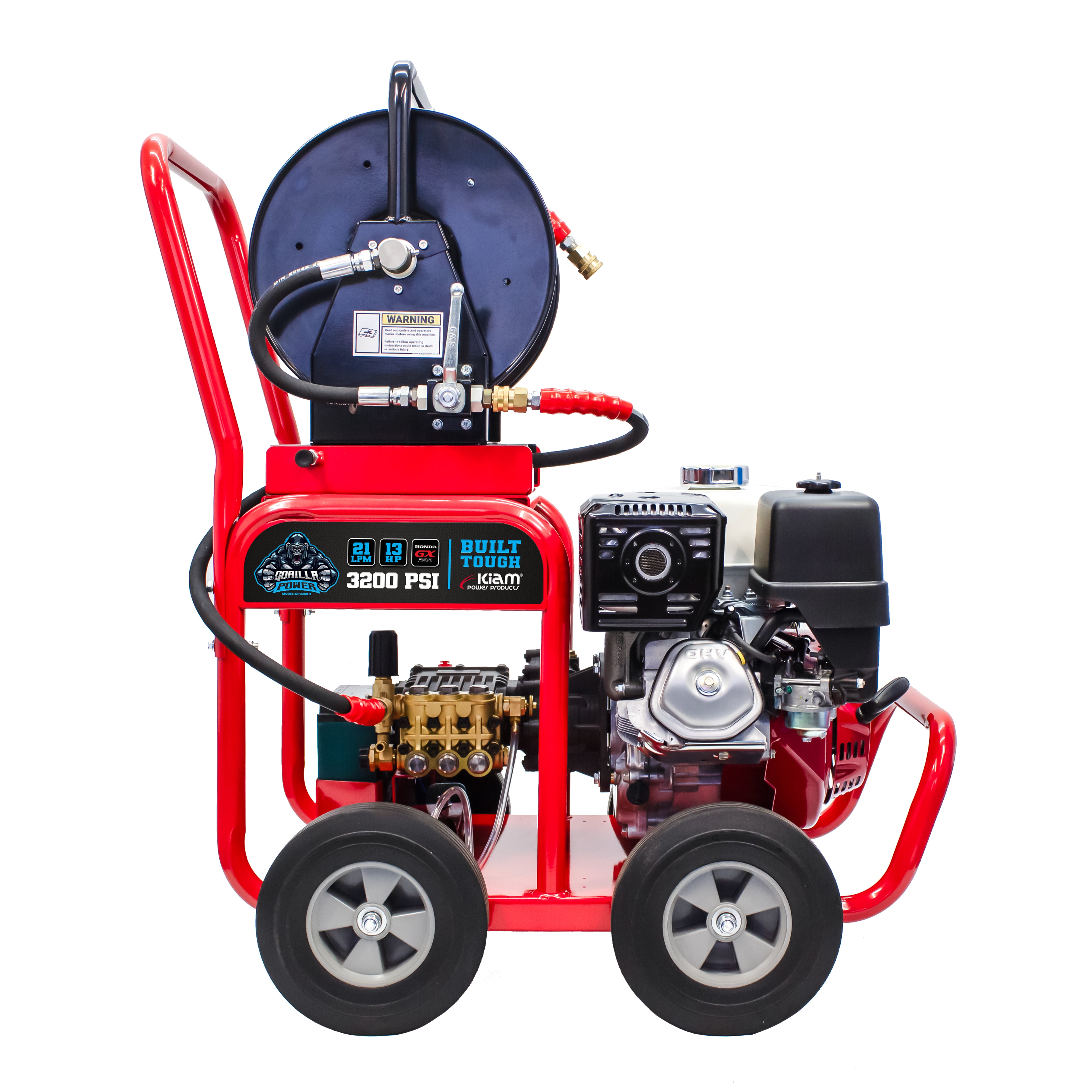 Kiam GORILLA POWER® 3200PSI 21LPM 13HP Petrol Pressure Washer Honda GX390 Engine