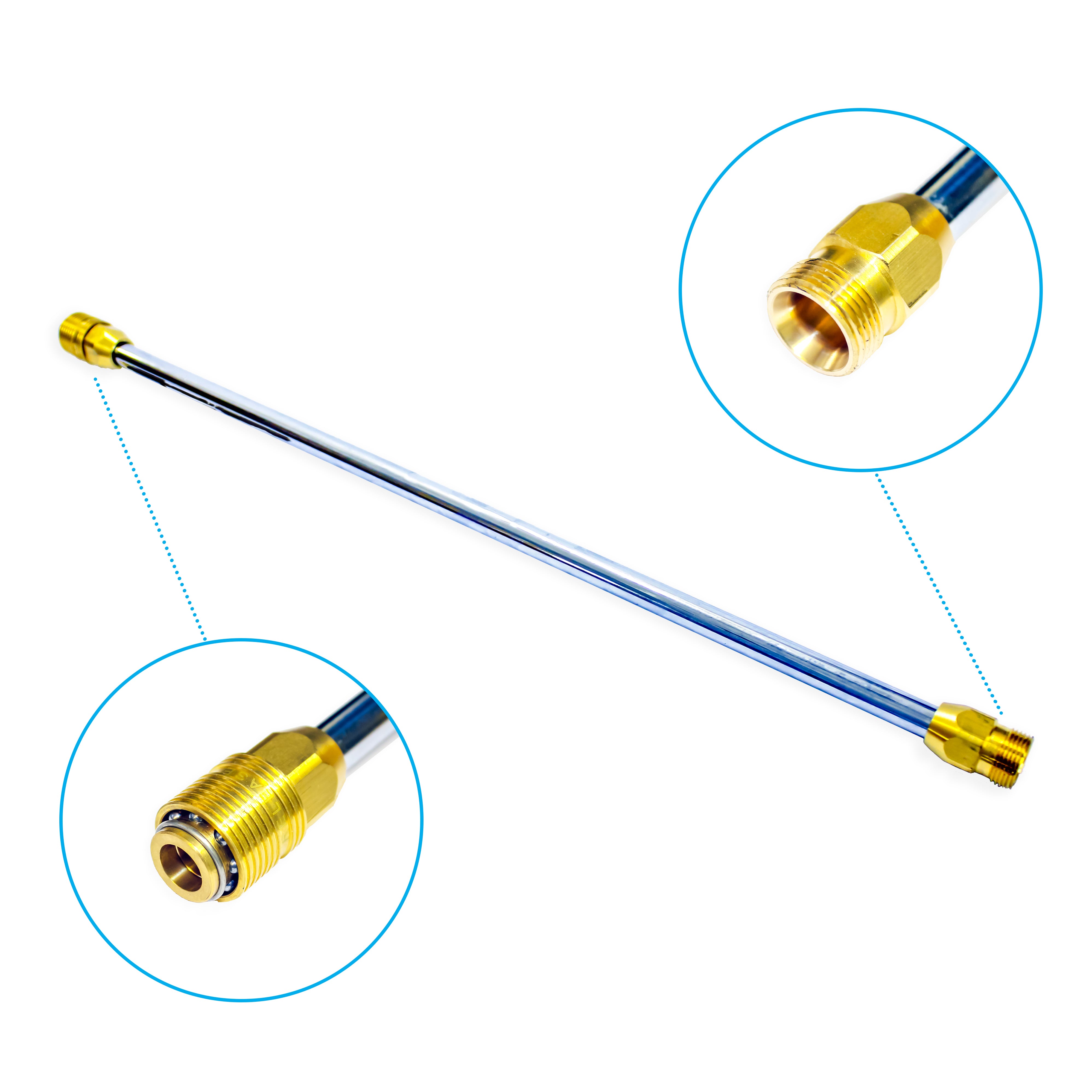 Pressure Washer Lance 19.5" (500mm) M22 Screw Thread - 1/4" Quick Release