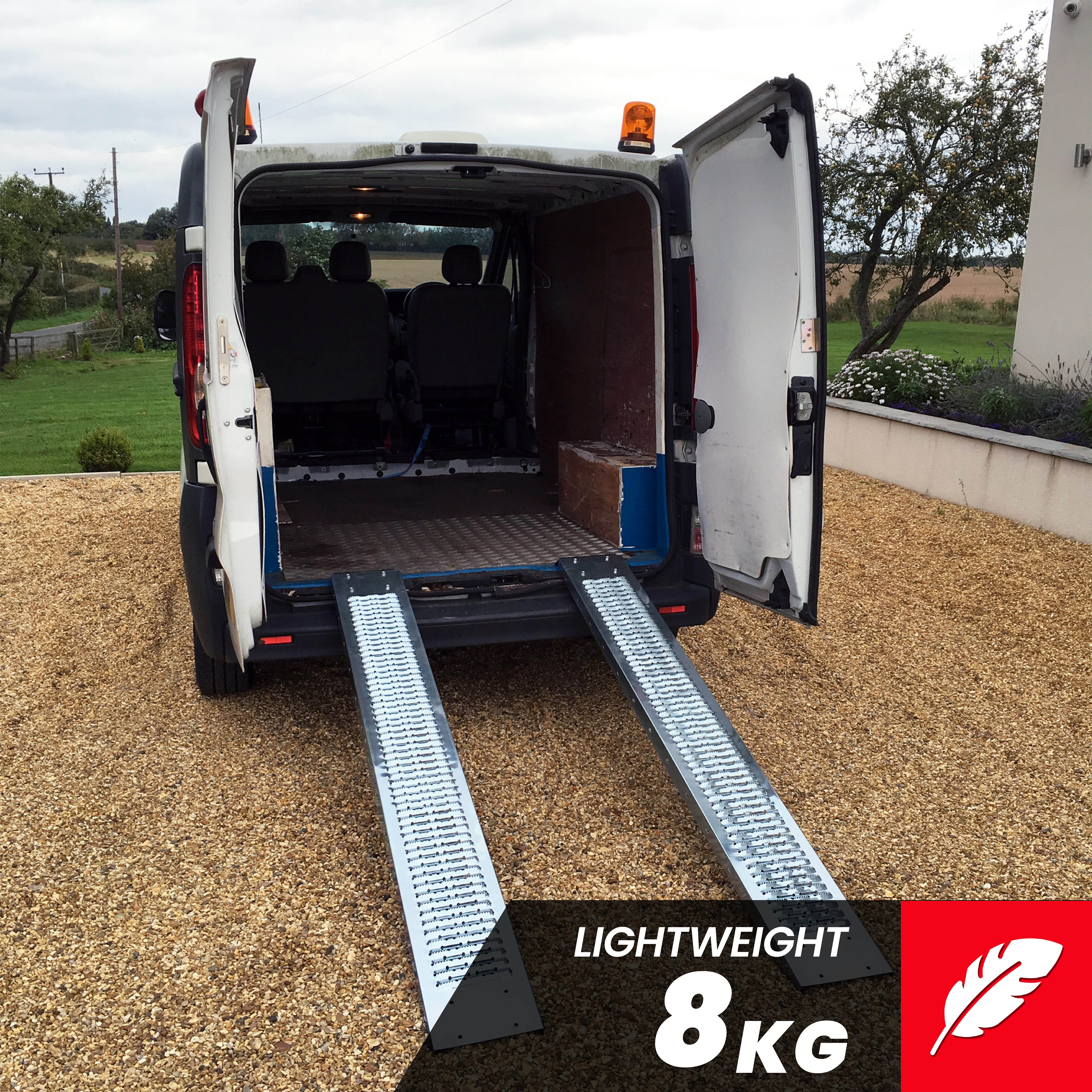 Loading Ramps 1.85m (Set of 2) Heavy Duty 400KG Loading Capacity