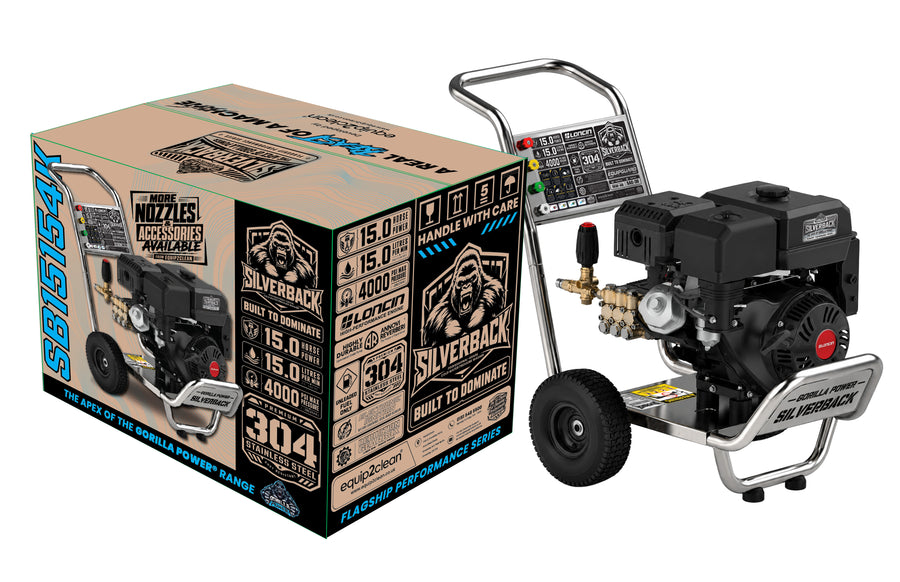 SILVERBACK 15LPM 250 Bar Petrol Pressure Washer | AR Pump | Electric Start