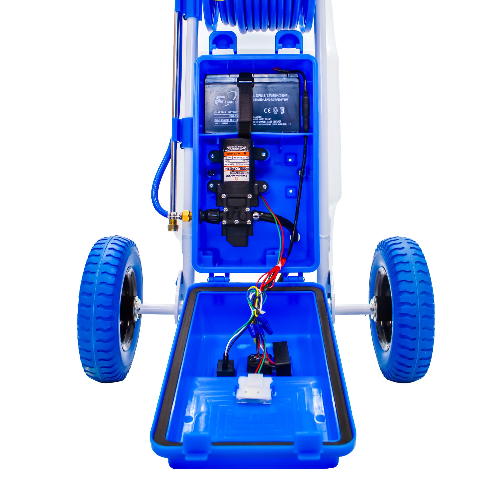 Aquaspray Pro Réservoir de pulvérisation d'eau à piles de 45 L avec poteau de 25 pieds et système de raclette