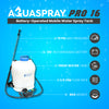 Sac à dos de pulvérisation d'eau à piles Aquaspray 16L