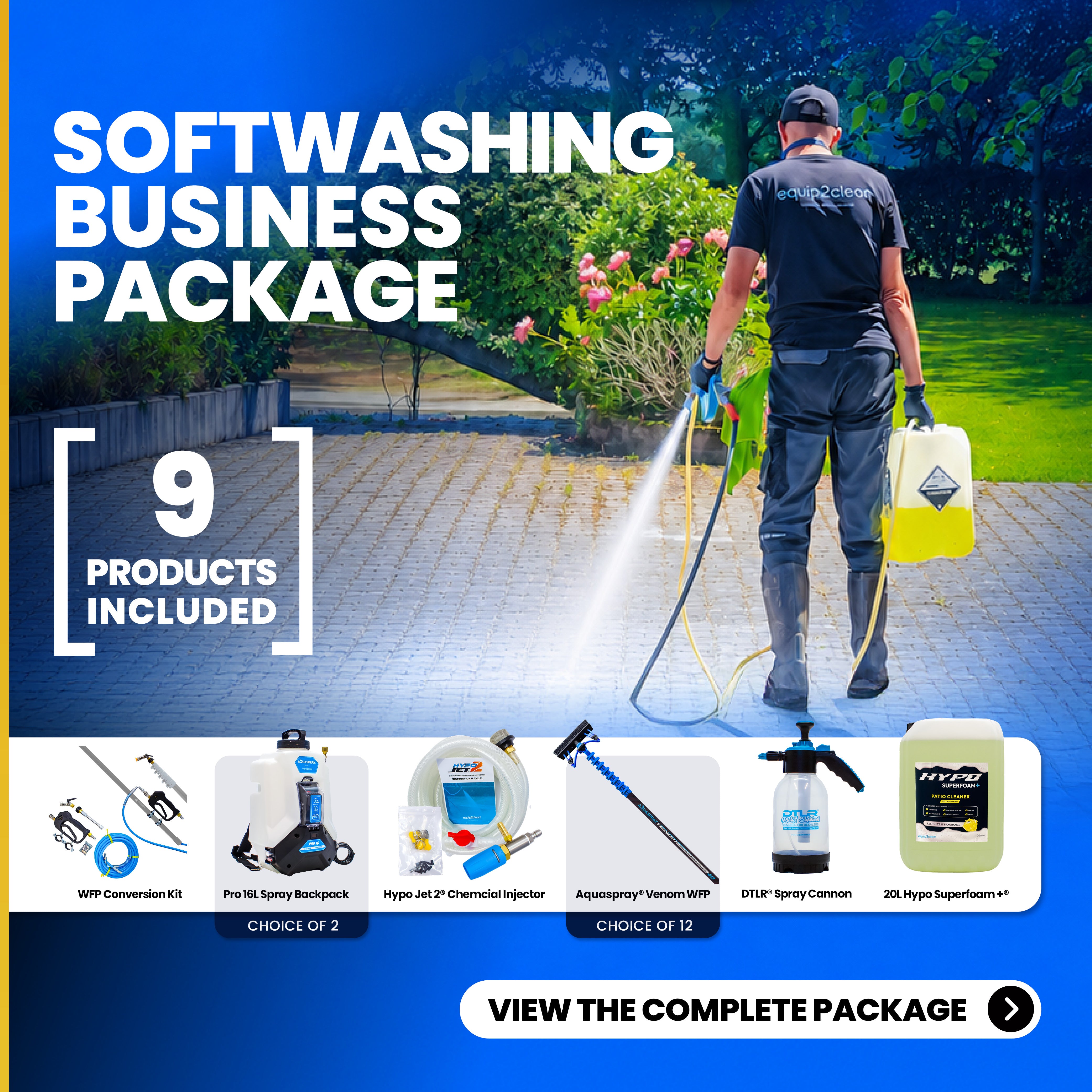 Softwashing Starter Bundle – Complete Exterior Cleaning Setup