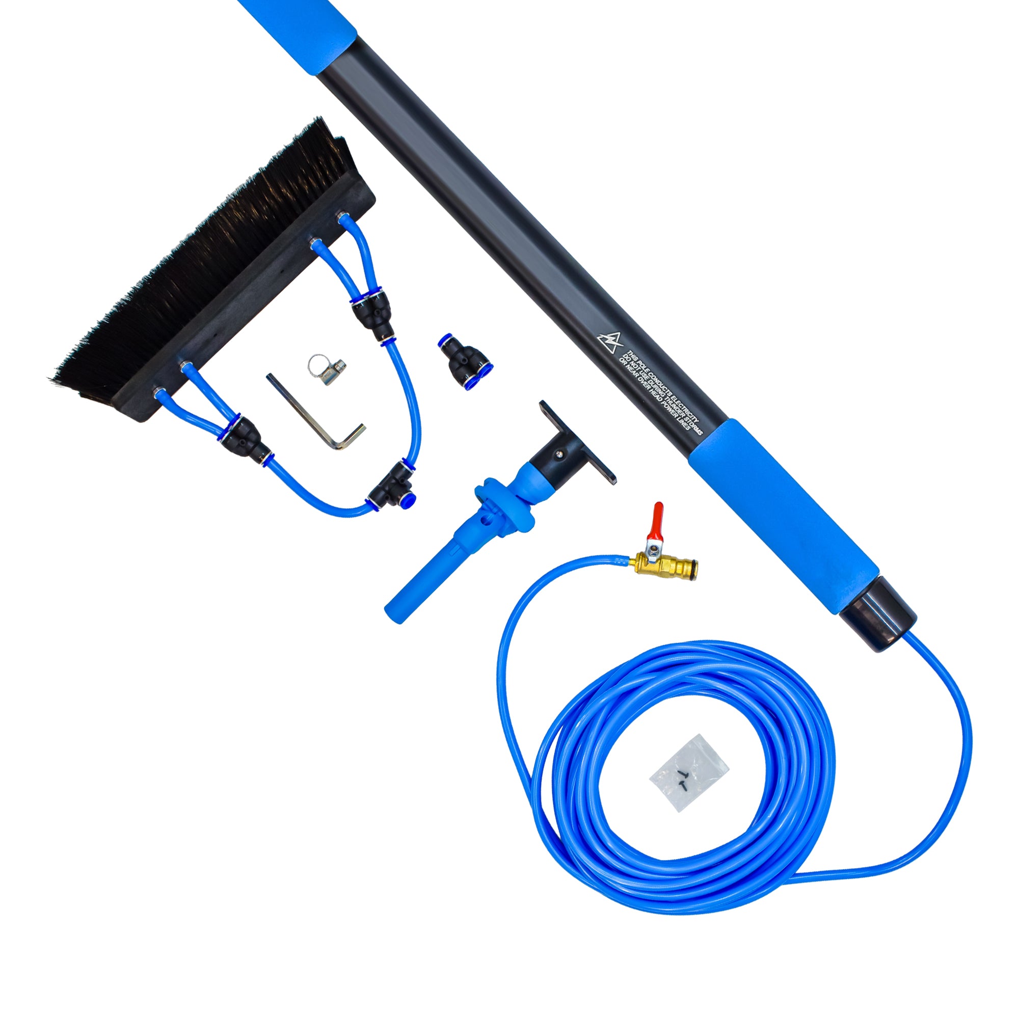 Aquaspray Pro Réservoir de pulvérisation d'eau à piles de 45 L avec poteau de 25 pieds et système de raclette