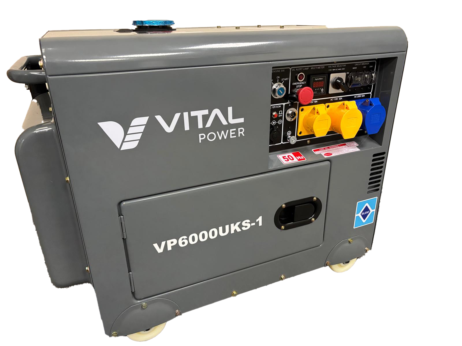 Vital Power VP6000UKS-1 5.8kVA Silent Diesel Generator (Single Phase, Portable)