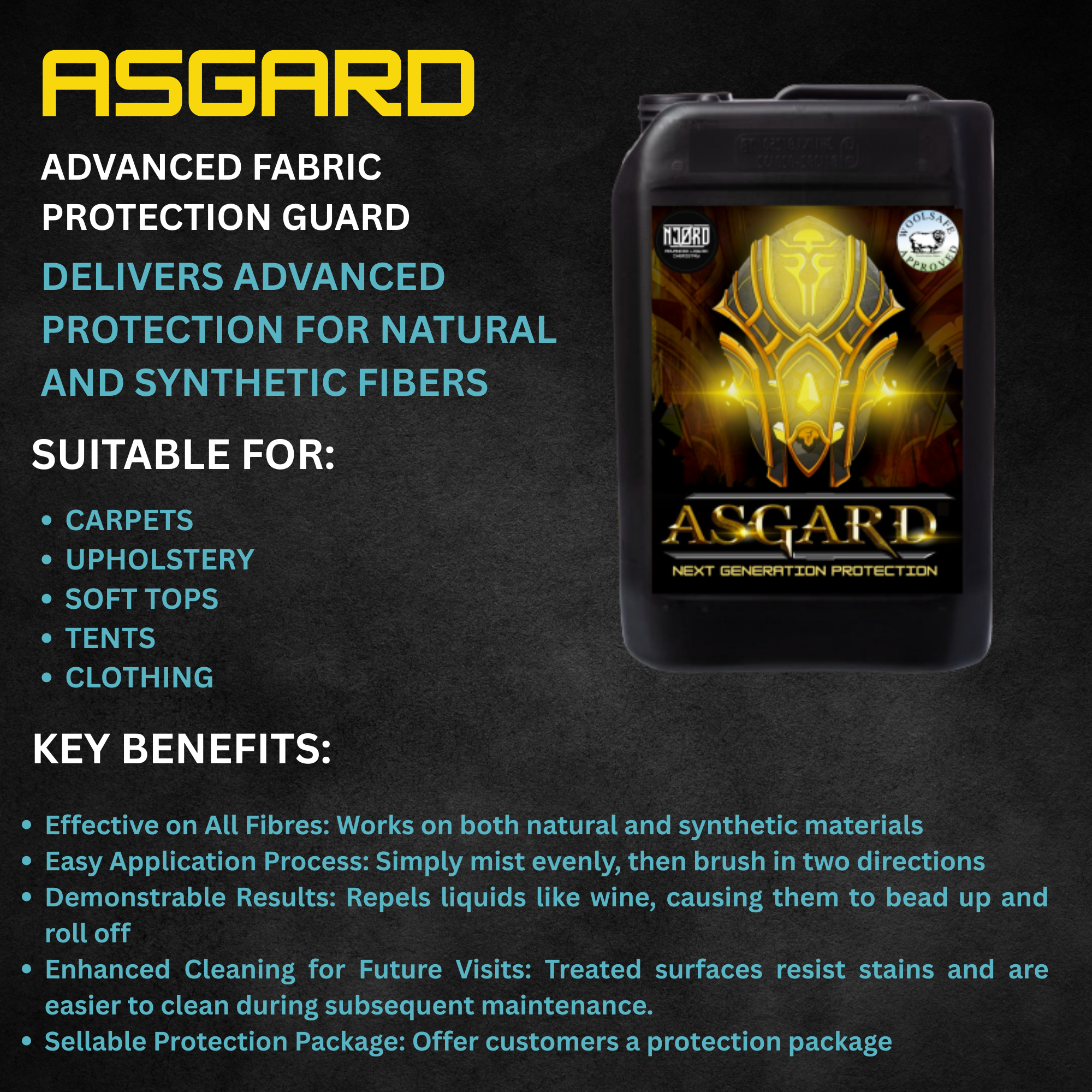 ASGARD Hydrophobic Stain & Soil Repellent