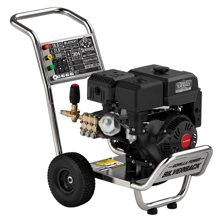 SILVERBACK 21LPM 200 Bar Petrol Pressure Washer | AR Pump | Electric Start