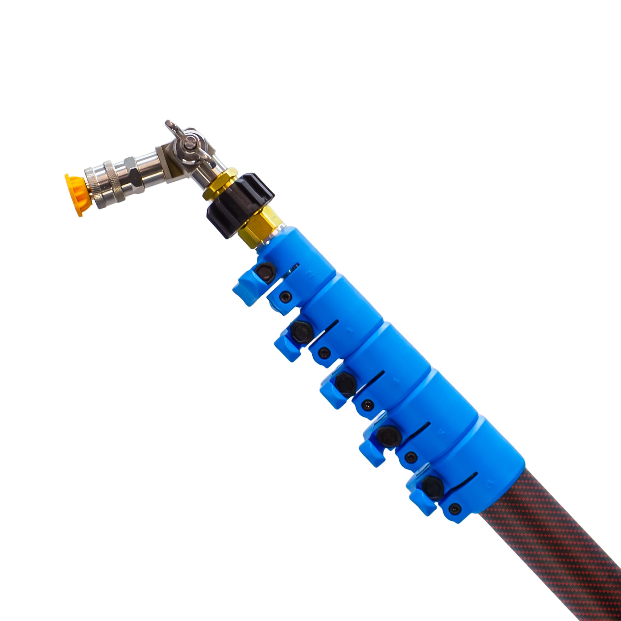 Venom 21ft Power Pole for Pressure Washers – Hybrid (50% Carbon / 50% Fibreglass)