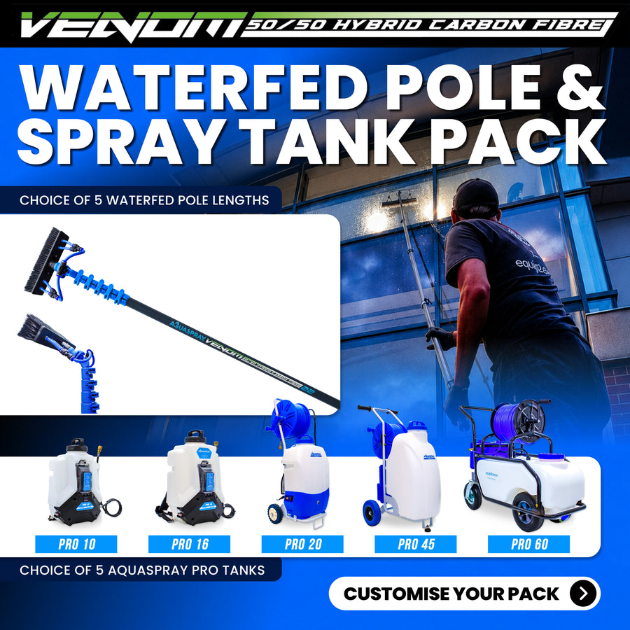 Aquaspray® Venom 50/50 Hybrid Water-Fed Pole & Spray Tank Pack | 18ft–30ft