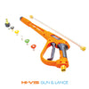 Hi-Vis Orange Heavy Duty Industrial High Pressure Trigger Gun & nozzle Kit