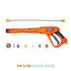 Hi-Vis Orange Heavy Duty Industrial High Pressure Trigger Gun & nozzle Kit