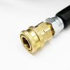 3/8" (14.8mm) Male Quick Release - 3/8" (14.8mm) Female Quick Release Heavy Duty 5/16" Rubber Pressure Washer Hose