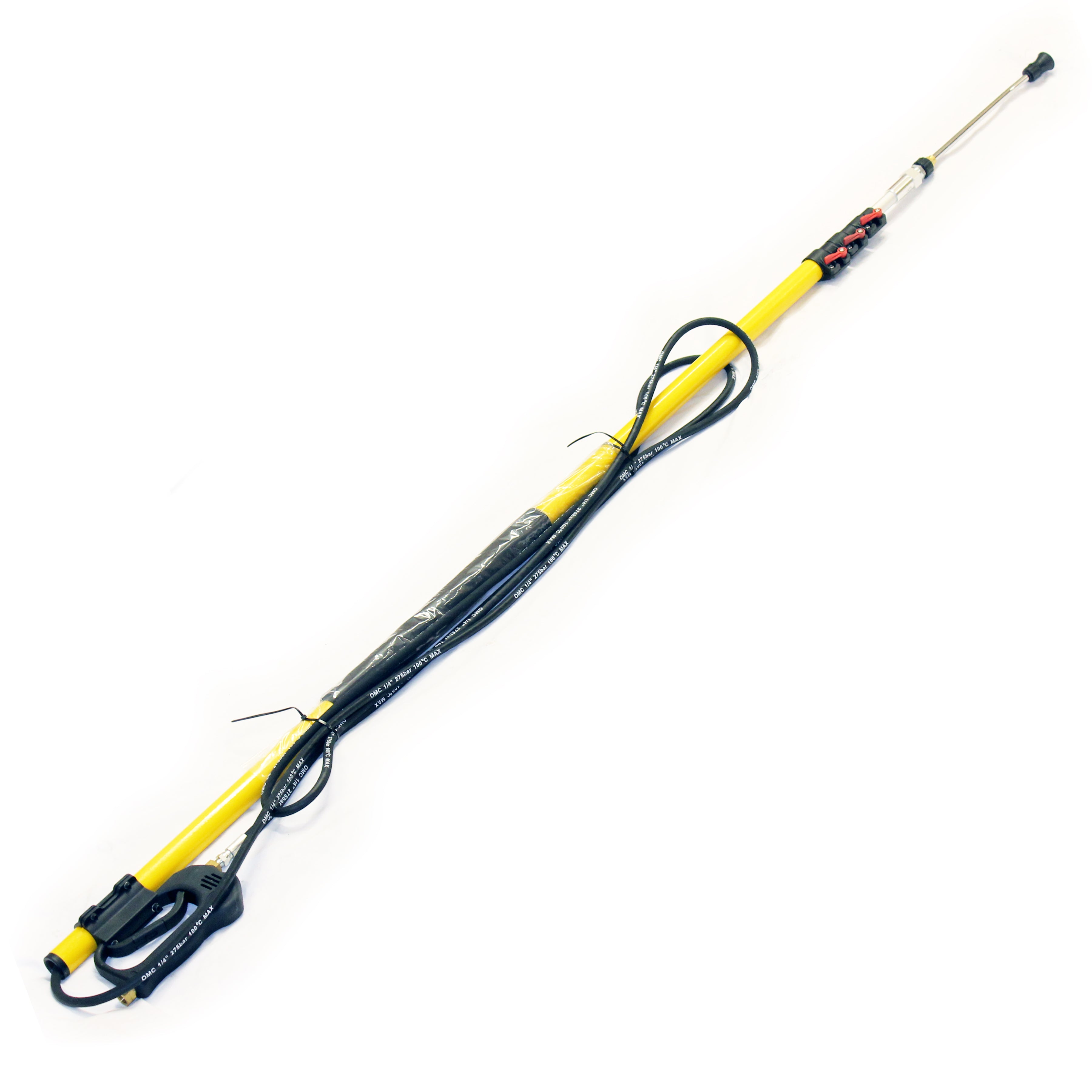 7.2m (24') Telescopic Extendable Lance for Pressure Washer (1/4" BSP Nozzle)