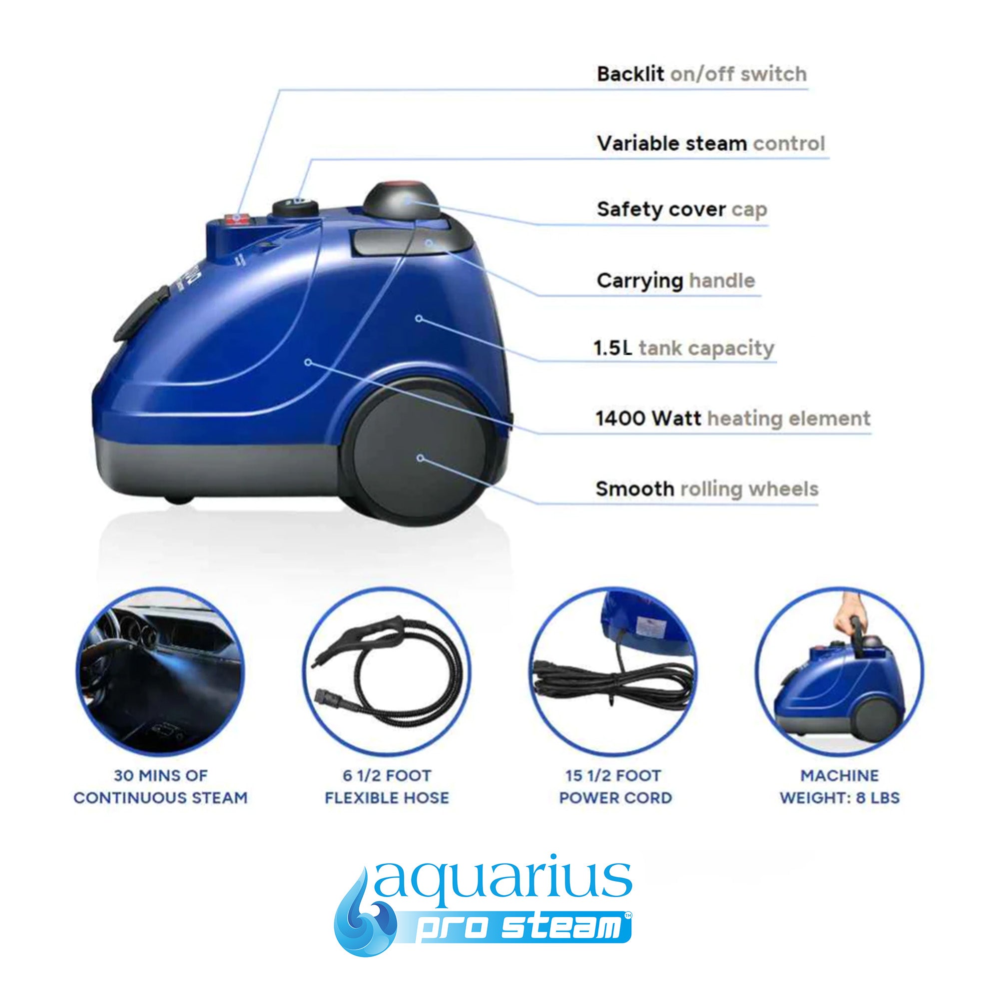 Aquarius Pro Steam - Multi-Purpose Steam Cleaner