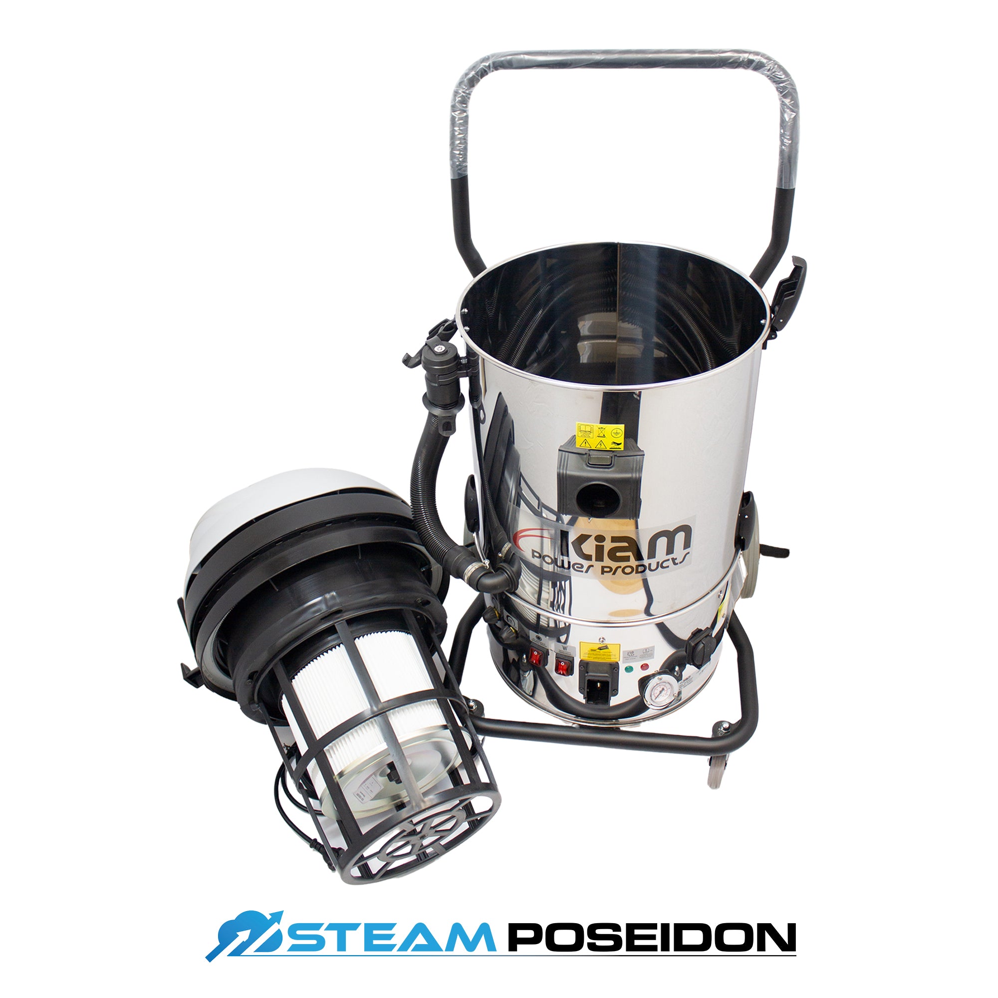 Steam Poseidon 60L Industrial Dry Steam Cleaner Vacuum