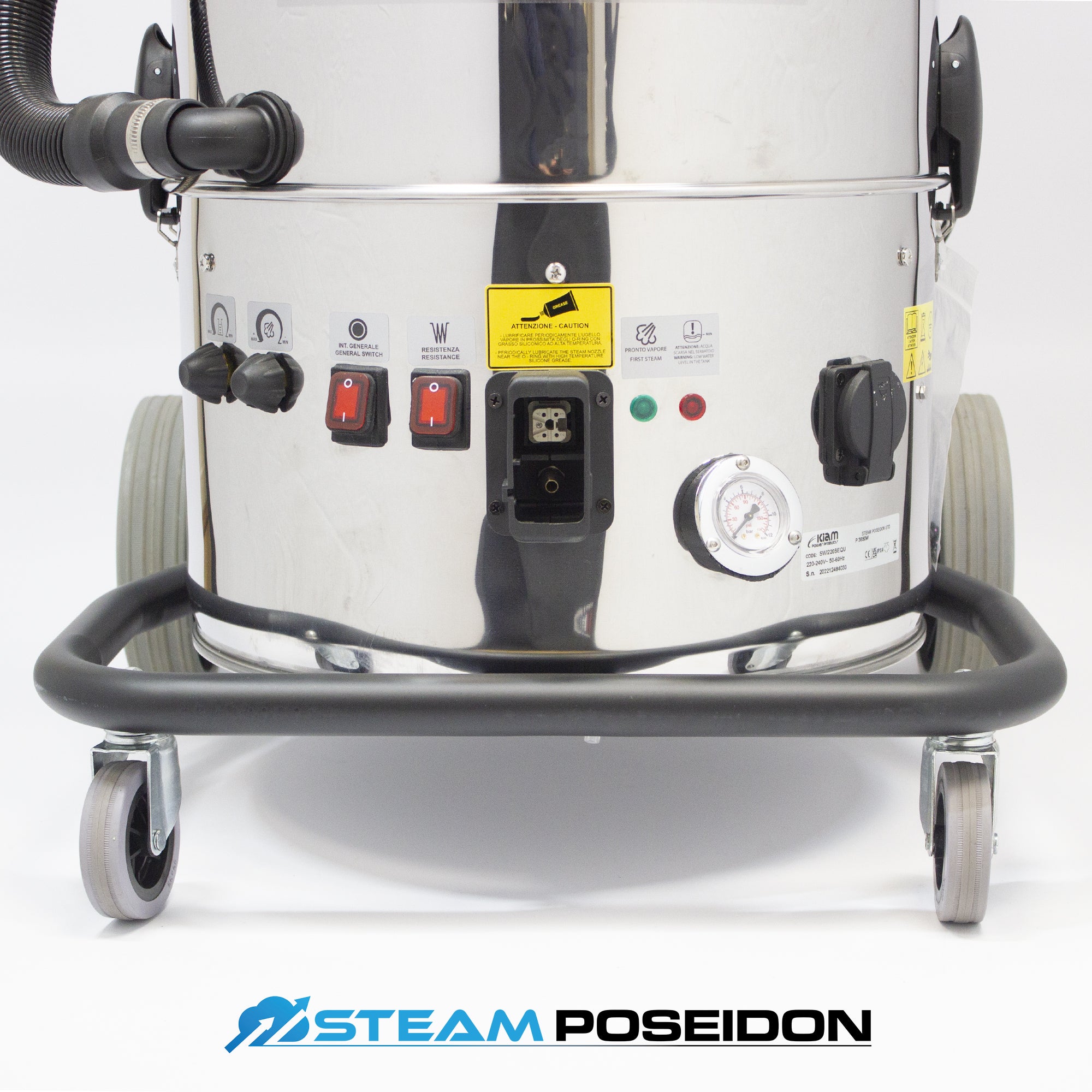 Steam Poseidon 60L Industrial Dry Steam Cleaner Vacuum