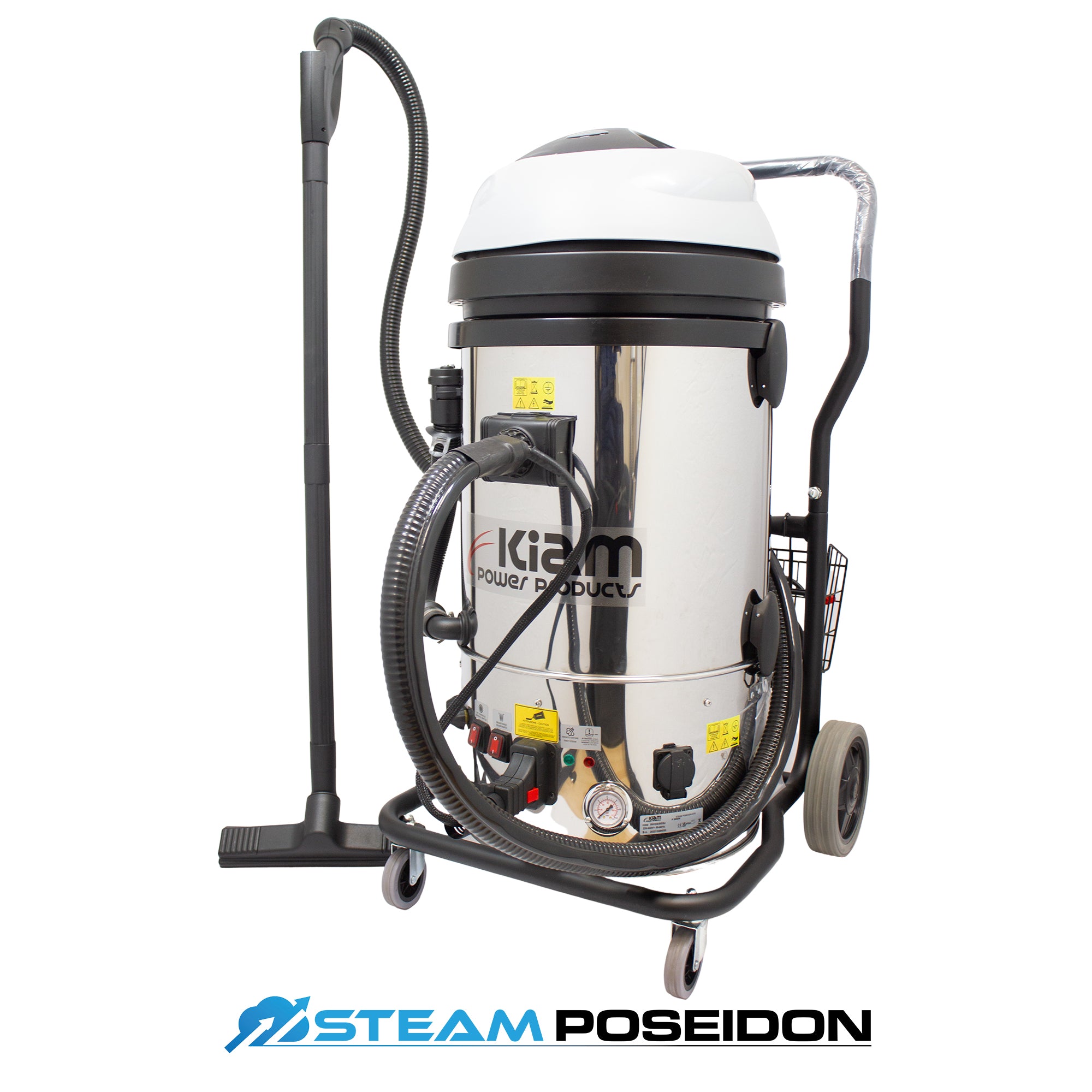 Steam Poseidon 60L Industrial Dry Steam Cleaner Vacuum