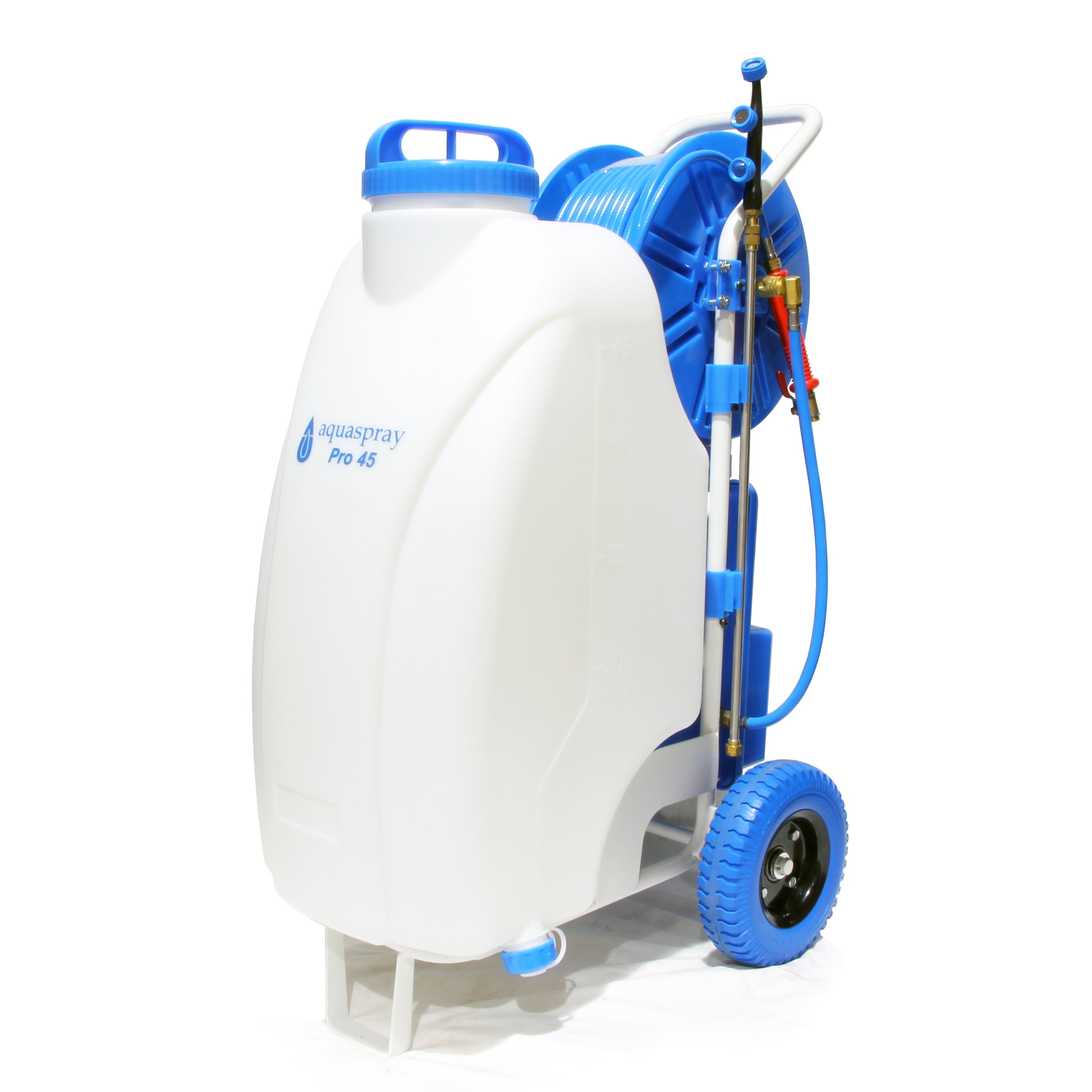 Aquaspray Pro 45L Battery-Operated Water Spray Tank with 40FT Carbon Pole and Squeegee System