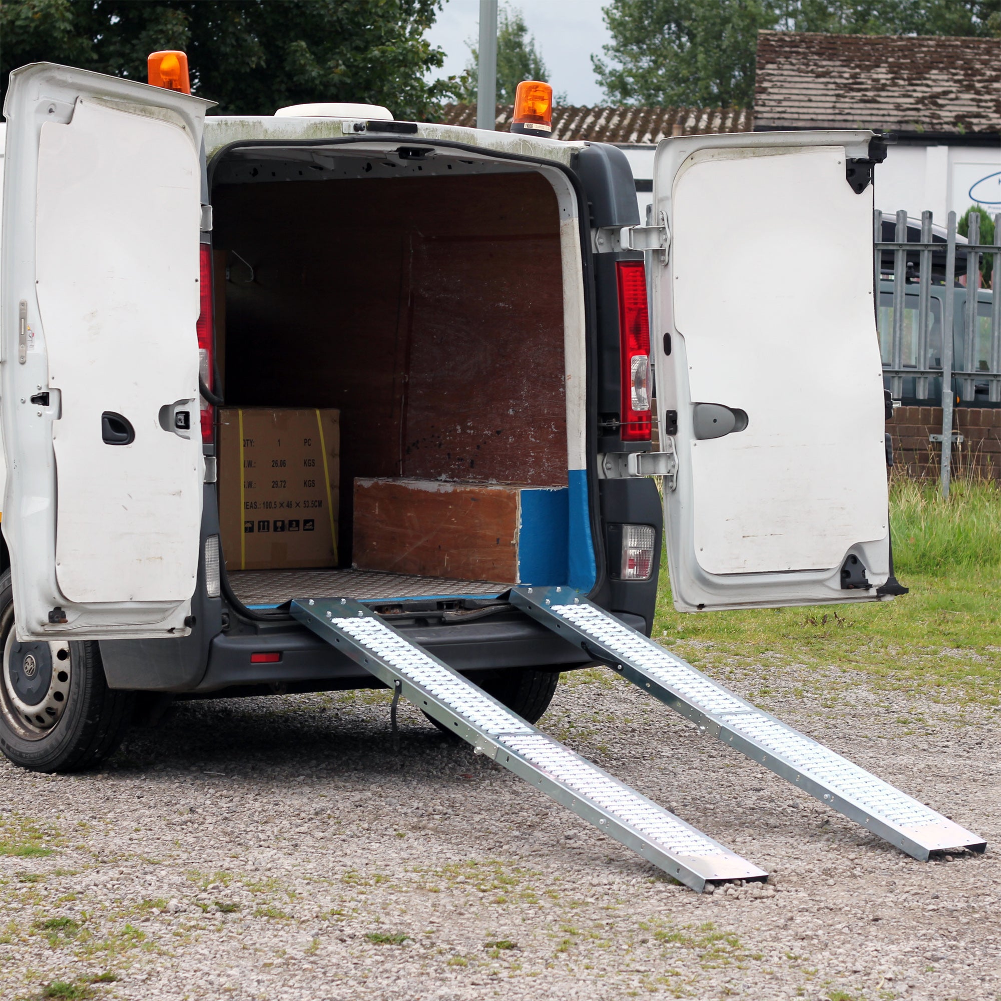 Folding Ramp 180cm (folds to 90cm) for Motorcycles, Motorbikes, Wheelchairs, Mobility Scooter (200kg Load)