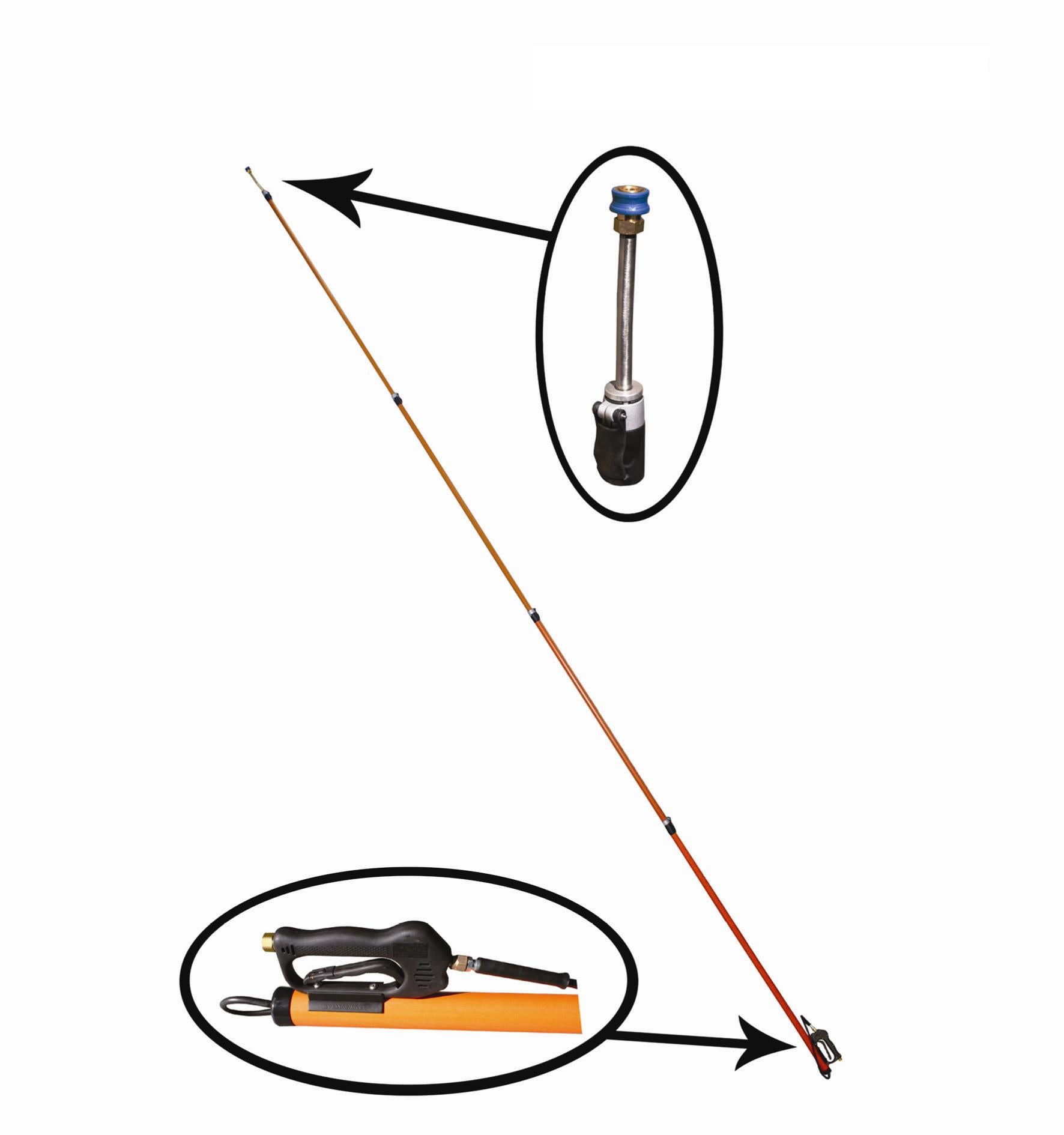 8m Telescopic Extendable Lance Pole for Pressure Washer