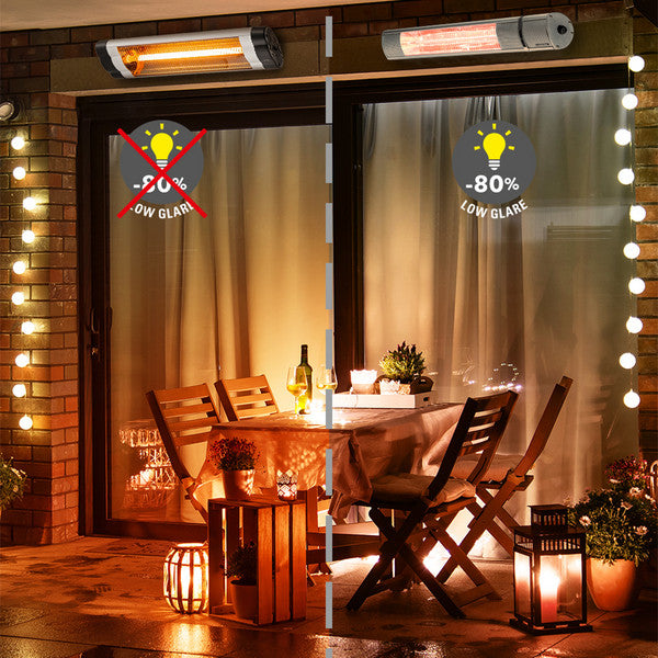 Castle Heaters - 2KW Infrared Outdoor Garden Patio Heater KMH-20 Wall Mounted