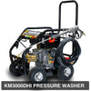 Kiam KM3000DHI (HI-FLOW) Diesel Pressure Washer, Stainless Steel Rotary Roof Cleaner, Turbo Nozzle and 2 x 10M Heavy Duty Extension Hoses