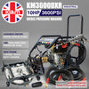 Roof Cleaning Pack - KM3600DXR (Gearbox) Diesel Pressure Washer, Stainless Steel Rotary Roof Cleaner, Turbo Nozzle and 2 x 10M Heavy Duty Extension Hoses