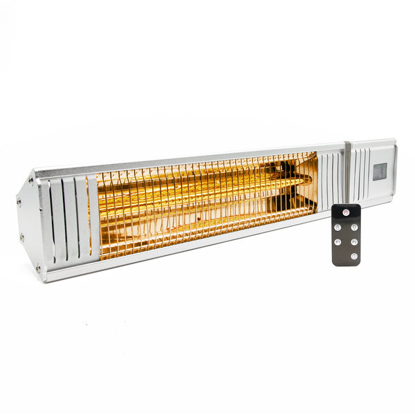 Castle Heaters - 2KW Infrared Outdoor Garden Patio Heater Wall Mounted VA-20R with Remote Control & 9 Heat Settings