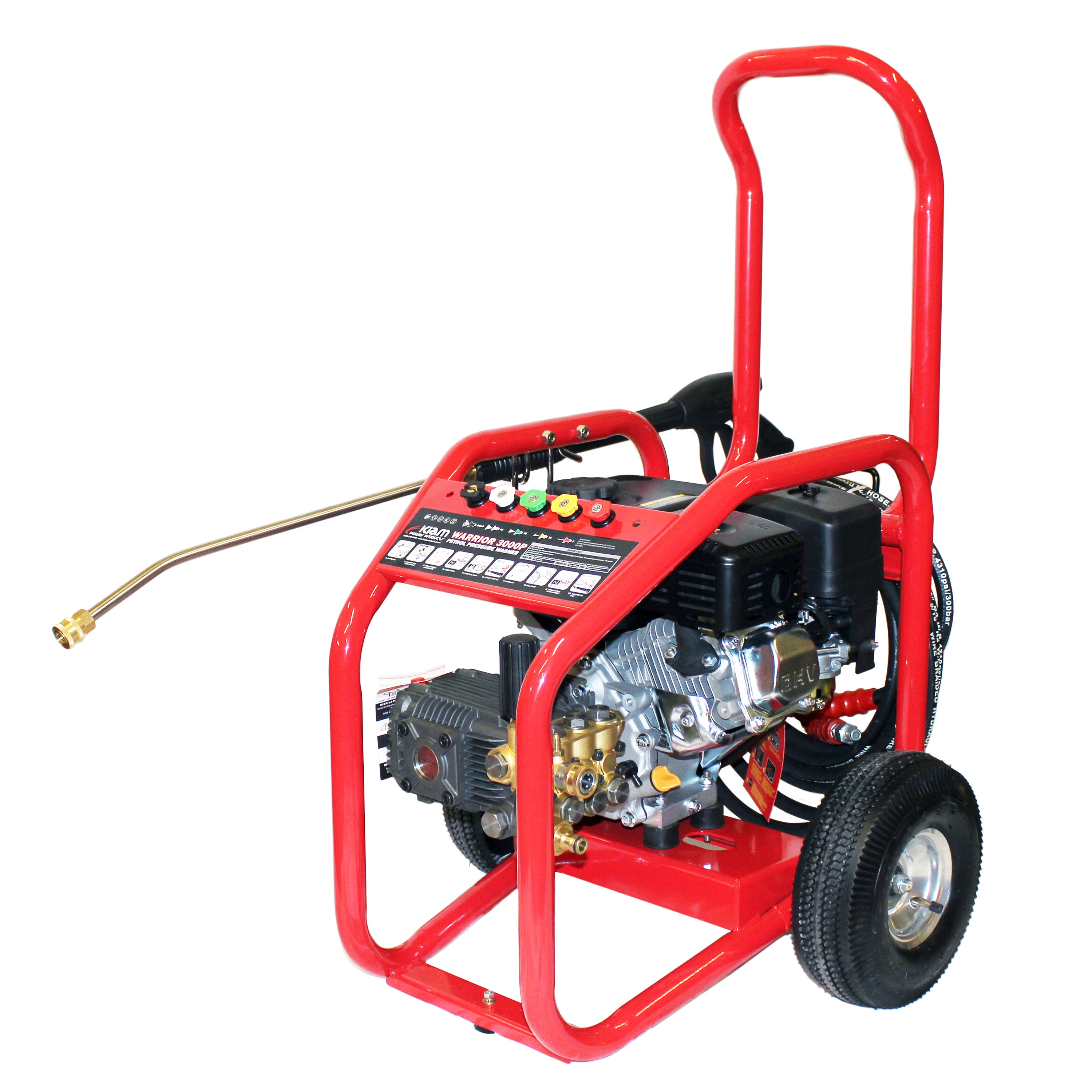 Driveway Cleaning Equipment - Warrior 3000P Petrol Pressure Washer, SurfacePro 12 Rotary Surface Cleaner and Turbo Nozzle